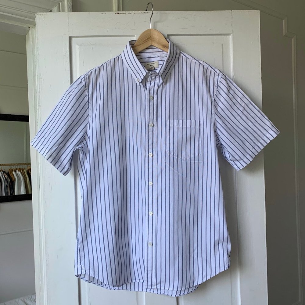 Club Monaco Slim Fit Short Sleeve Button Down